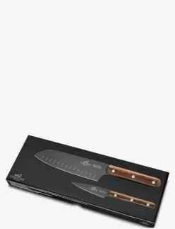 Knivset Phenix 2 delar Svart/Trä - Knivset