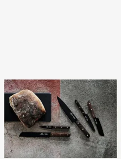 Knivset Phenix 5 delar Svart/Trä - Knivset