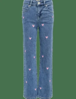 KOGJUICY WIDE LEG HEART EMB JEANS NOOS - Bootcut jeans