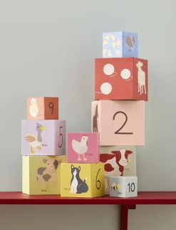 Kuber papp 1-10 AIDEN - Stapelbara klossar