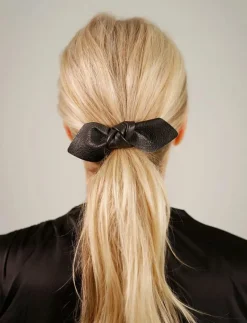 Leather Bow Big Hair Tie - Hårsnoddar