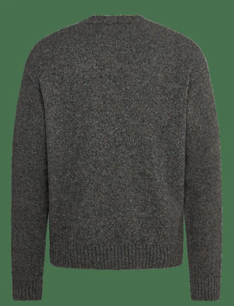 Leo sweater Blue Beige Melange-44 - Rundhalsad