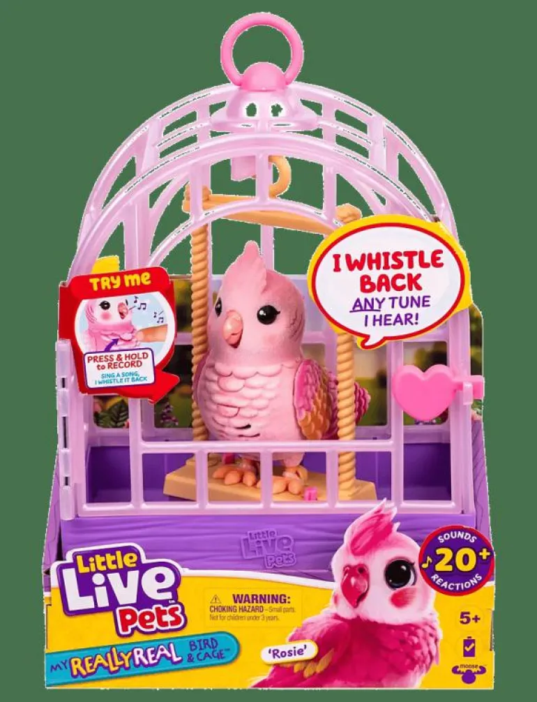 LITTLE LIVE PETS MY REALLY REAL BIRD & CAGE ROSIE - Interaktivt djur