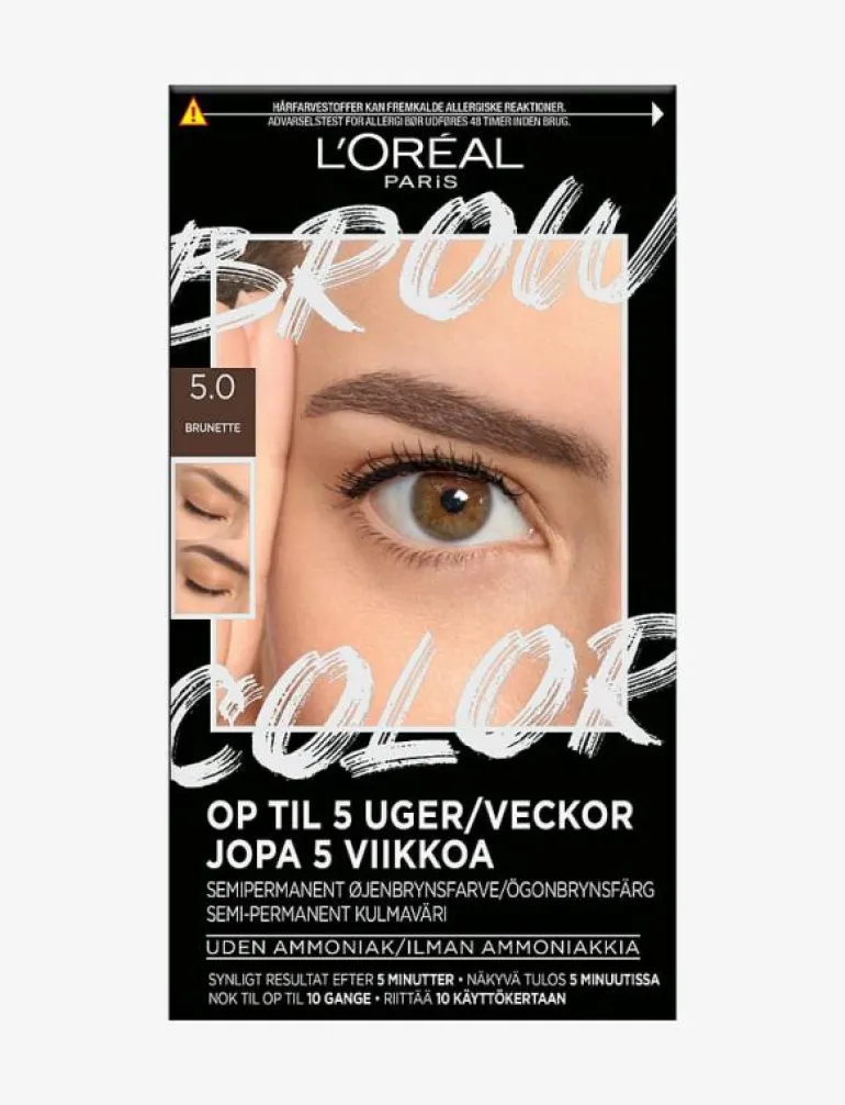 L'Oréal Paris, Brow Color, Semi-permanent eyebrow color, 5.0 Brunette, 30ml - Ögonbrynsfärg
