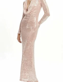 LOREL SEQUIN MESH MIDI DRESS - Midiklänningar