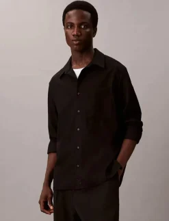 LS SOLID SILK WOOL EASY SHIRT - Jackor & rockar