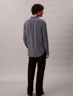LS THIN STRIPED VISCOSE EASY SHI - Randiga skjortor