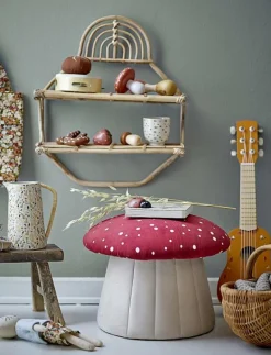 Lue Pouf, Red, Polyester - Inredning