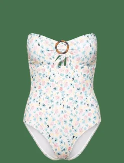 Mandy bamboo-ring bandeau swimsuit - Baddräkter