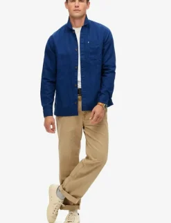 MERCHANT LINEN BLEND OVERSHIRT - Jackor & rockar