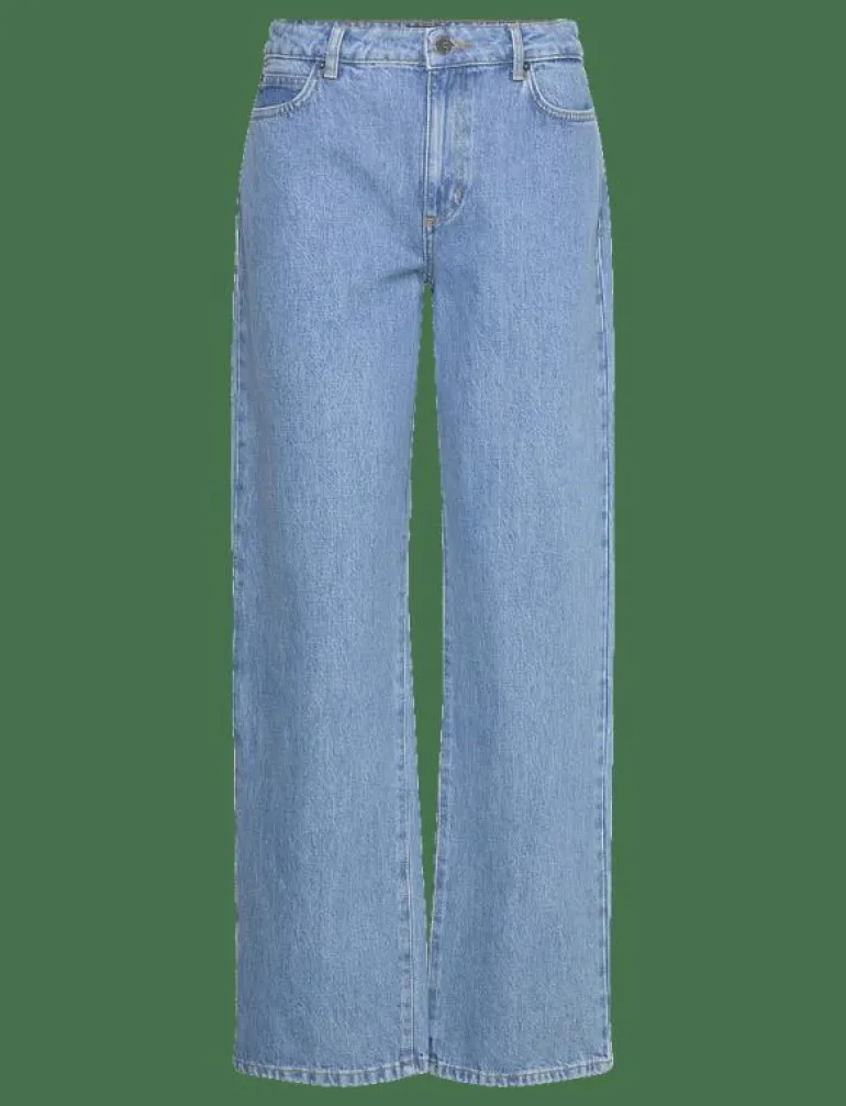Mid-Waist Straight-Leg Jeans - Vida byxor