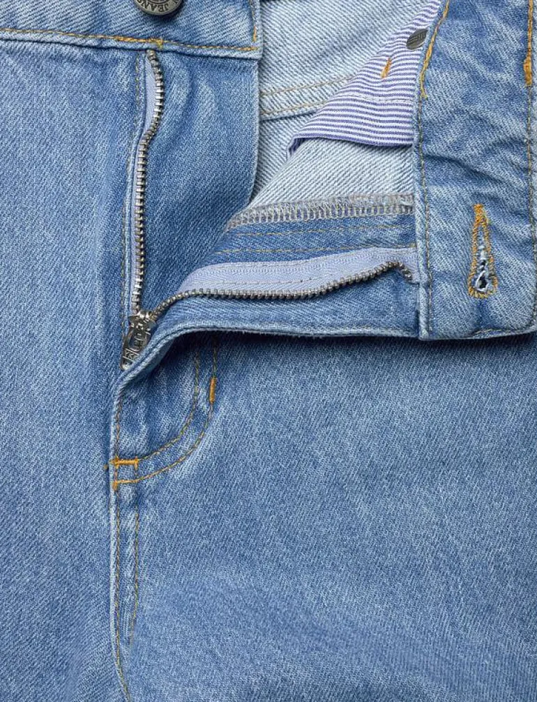 Mid-Waist Straight-Leg Jeans - Vida byxor