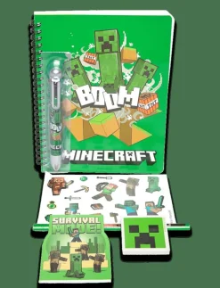 MINECRAFT, Skrivarset, med flerfärgad penna - Kalendrar & Anteckningsblock