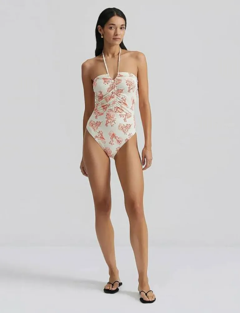 Misty ruched halterneck swimsuit - Baddräkter