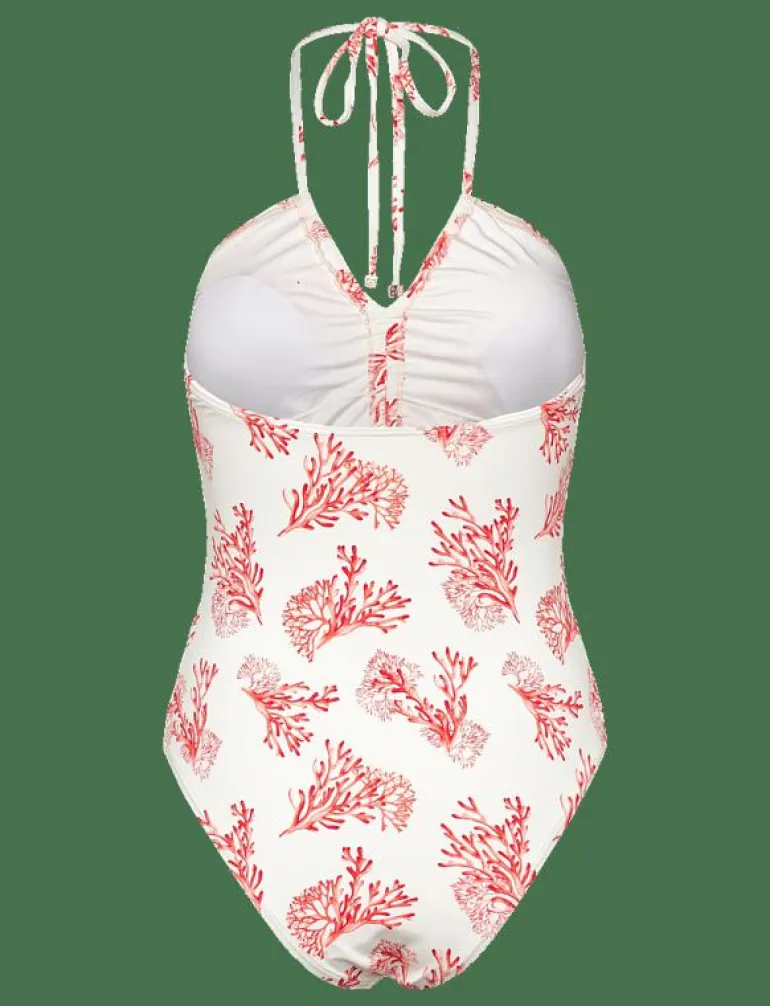 Misty ruched halterneck swimsuit - Baddräkter