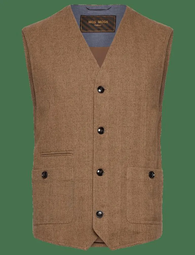 MMGConor Herringbone Waistcoat - Västar