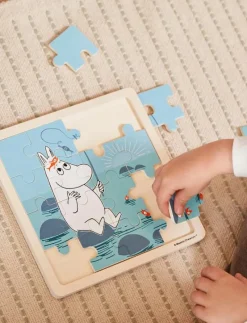 Moomin - Wooden Square Puzzle - Fishing - Träpussel