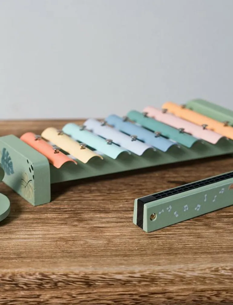 MULTI MUSIC SET WOODEN IN GIFT BOX 5 PARTS - Musikinstrument