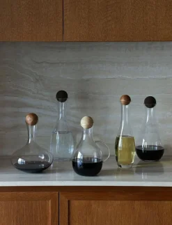 Nature wine/water carafe with oak stopper - Kannor & Karaffer