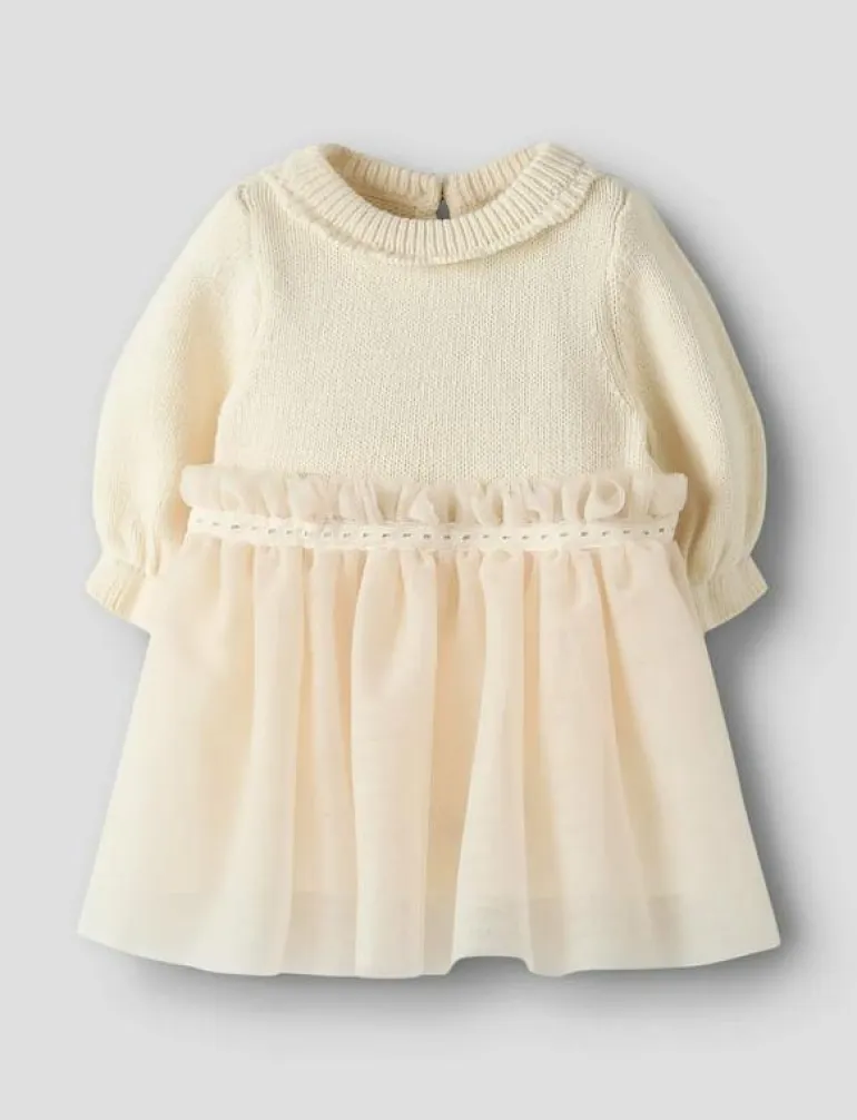NBFSARINA LS KNIT BODY DRESS LIL - Långärmade babyklänningar
