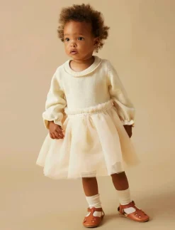 NBFSARINA LS KNIT BODY DRESS LIL - Långärmade babyklänningar