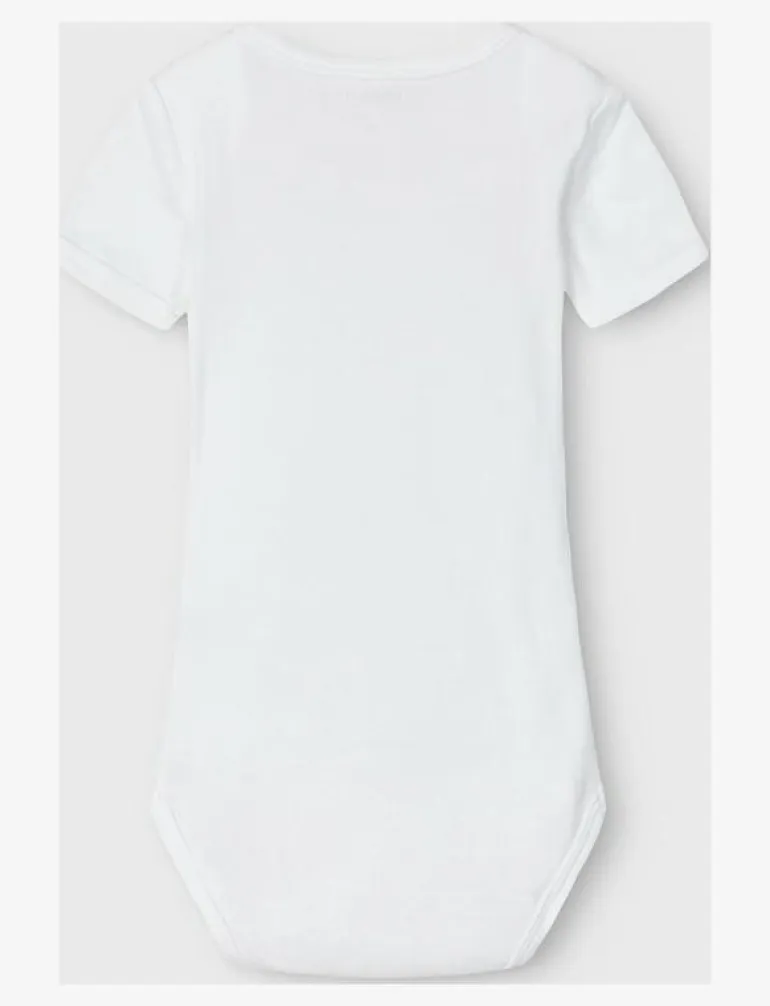 NBNBODY 3P SS SOLID WHITE 4 NOOS - Kortärmad body