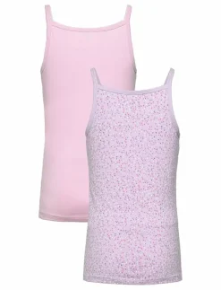 NKFSTRAP TOP 2P PASTEL LILAC DOT NOOS - Ärmlösa