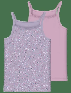 NKFSTRAP TOP 2P PASTEL LILAC DOT NOOS - Ärmlösa