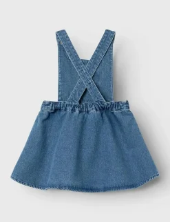 NMFJUDIT GABBY DENIM SPENCER SKY - Hängselklänningar