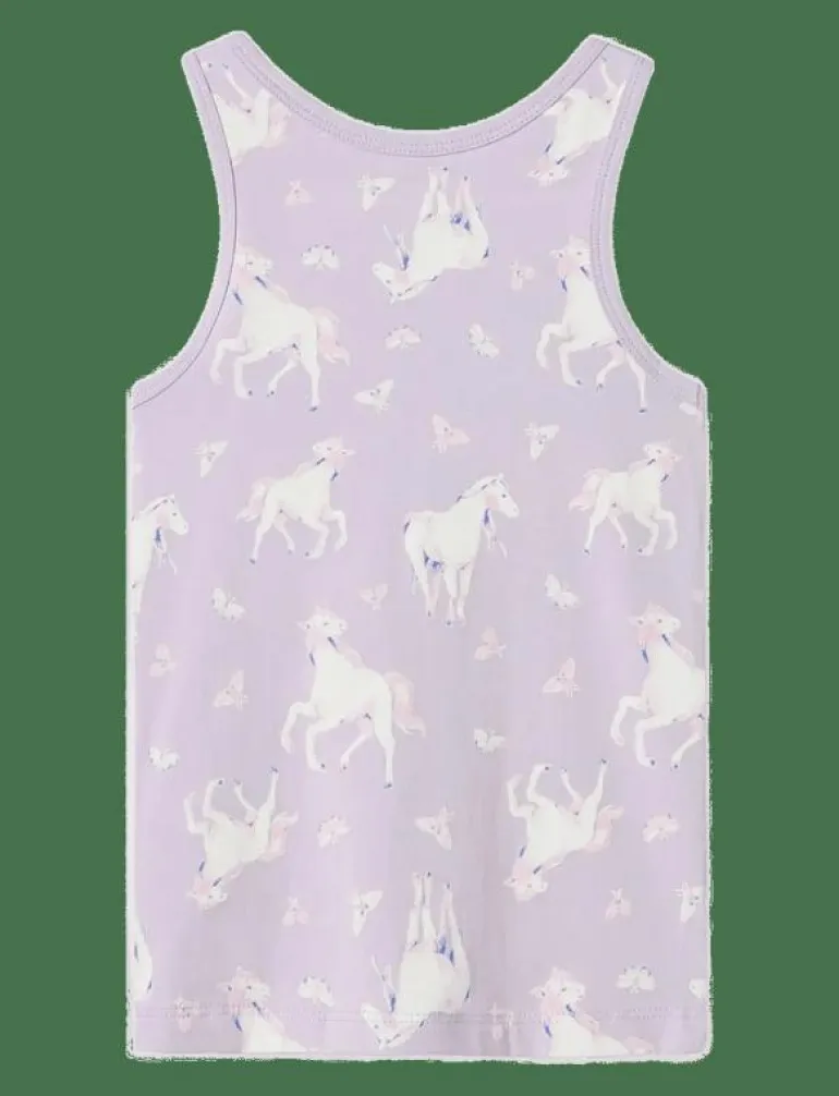 NMFTANK TOP 2P PASTEL LILAC HORSE NOOS - Överdelar