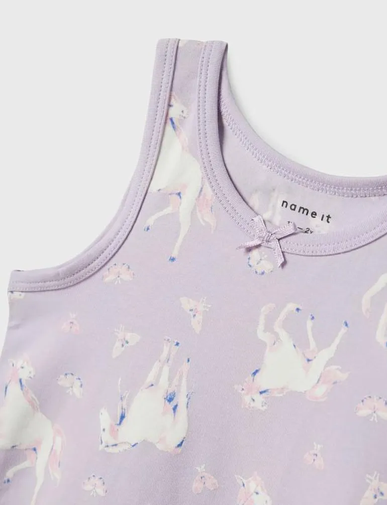 NMFTANK TOP 2P PASTEL LILAC HORSE NOOS - Överdelar