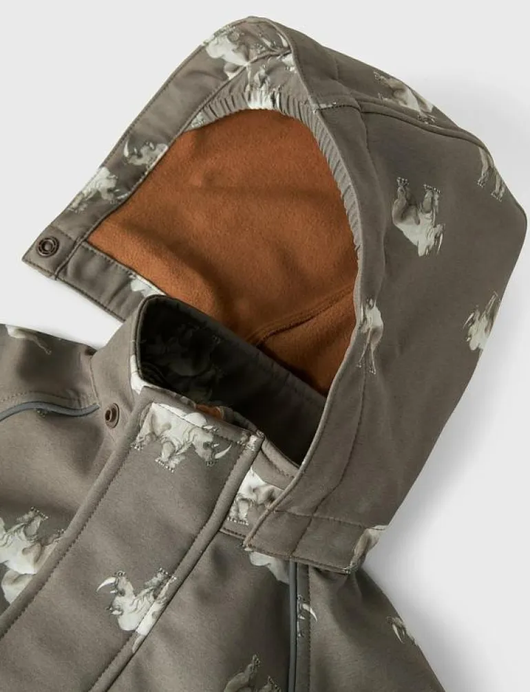 NMMALFA08 SOFTSHELL JACKET AOP FO - Jackor