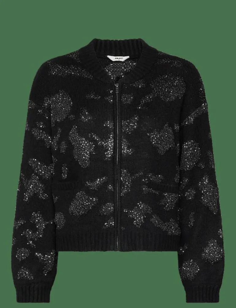 OBJALORA KNIT RE L/S CARDIGAN 135 - Koftor
