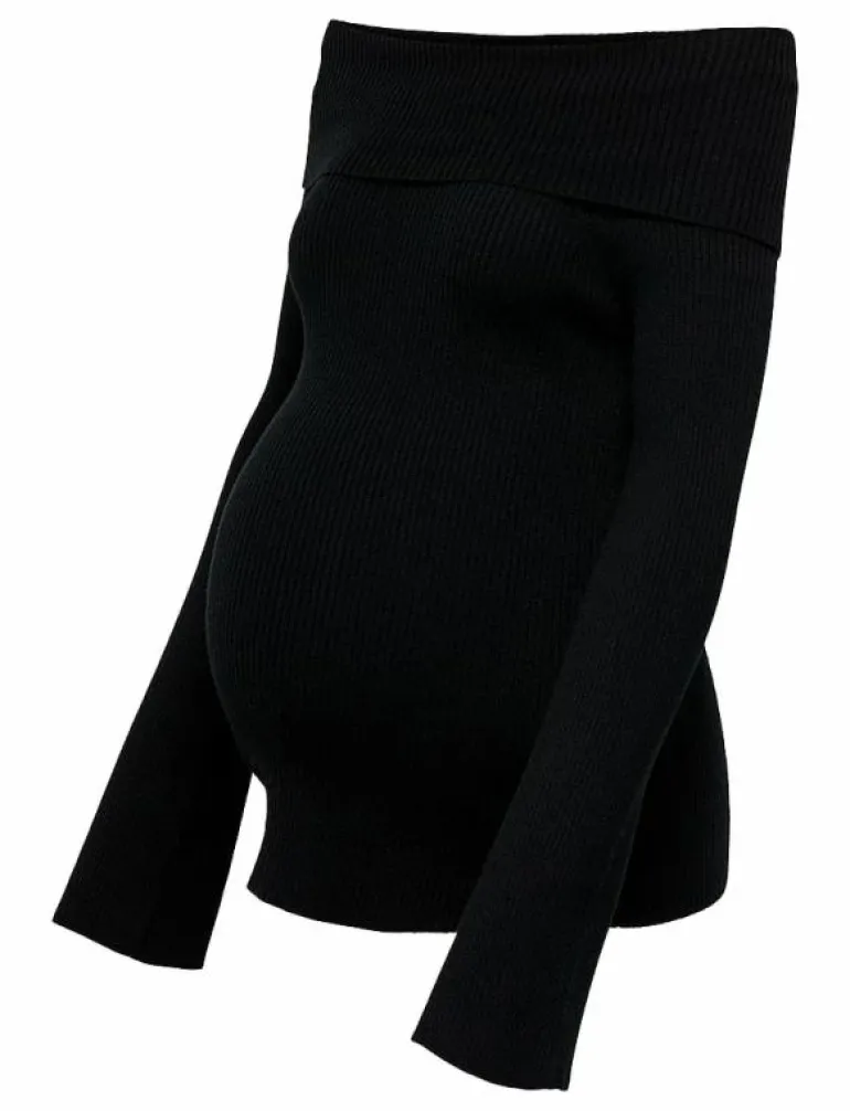 OLMJAYDEN LS OFF SHOULDER KNT - Stickat