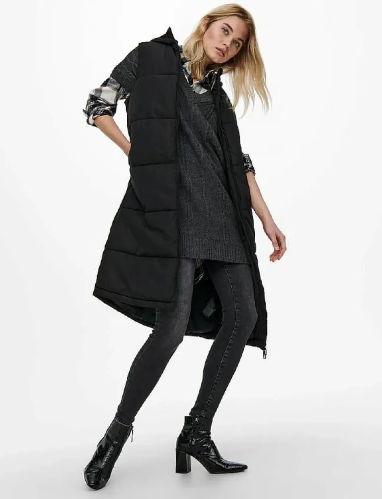 ONLALINA LONG WAISTCOAT OTW NOOS - Vadderade västar
