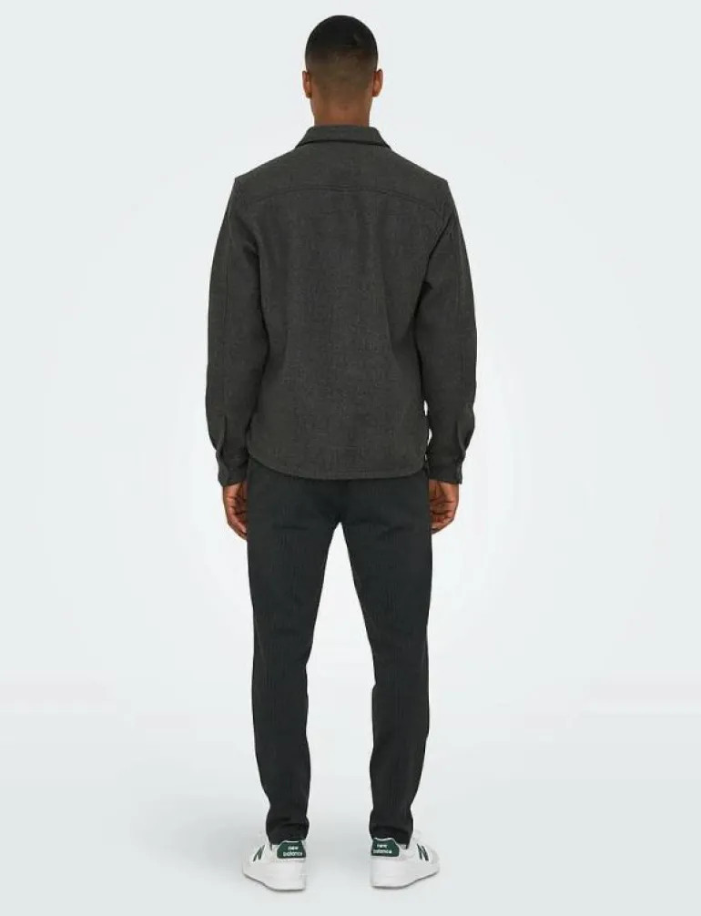 ONSASH OVR WOOLEN LOOK PKT LS SHIRT NOOS - Ulljackor