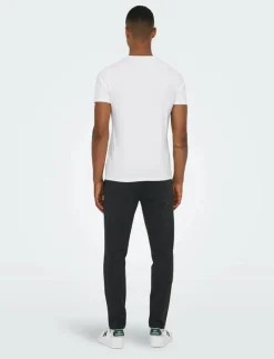 ONSBASIC SLIM O-NECK 2-PACK NOOS - Kortärmad t-shirt