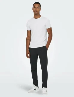 ONSBASIC SLIM O-NECK 2-PACK NOOS - Kortärmad t-shirt
