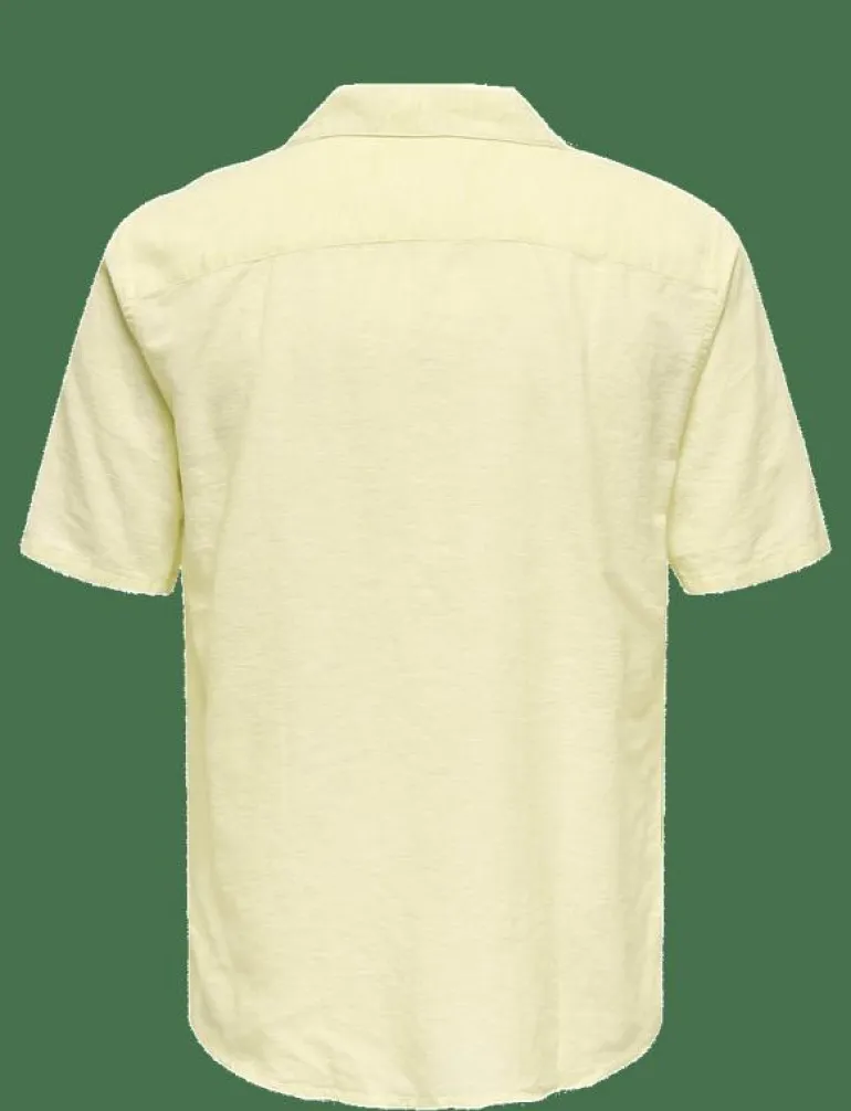 ONSCAIDEN SS SOLID RESORT LINEN NOOS - Linneskjortor
