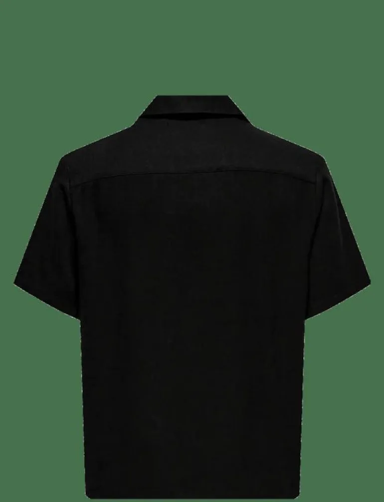 ONSKARI RESORT SS SHIRT VISC LIN 0075 CS - Linneskjortor