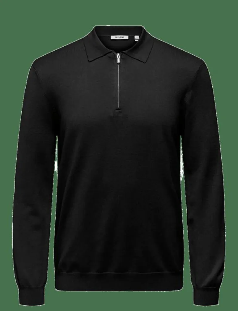 ONSWYLER LIFE REG 14 HALF ZIP POLO KNIT - Stickade pikéer