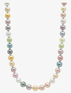 Pastel Pearl Necklace with Silver - Halsband