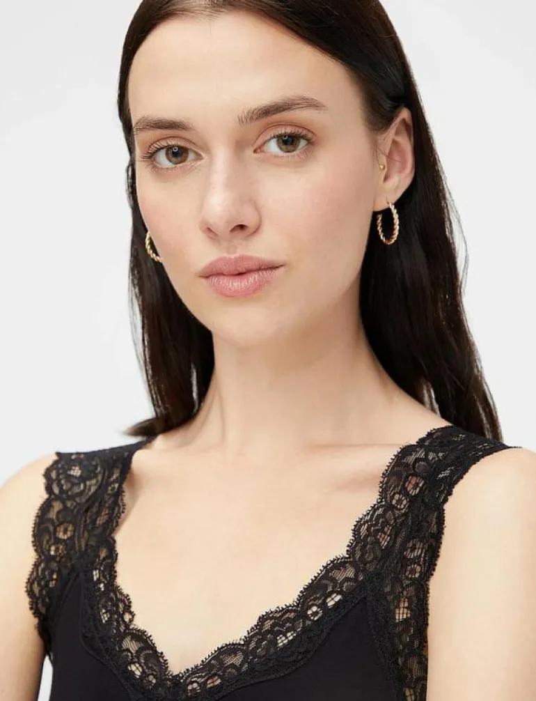 PCBARBERA LACE TOP JRS NOOS BC - Linnen