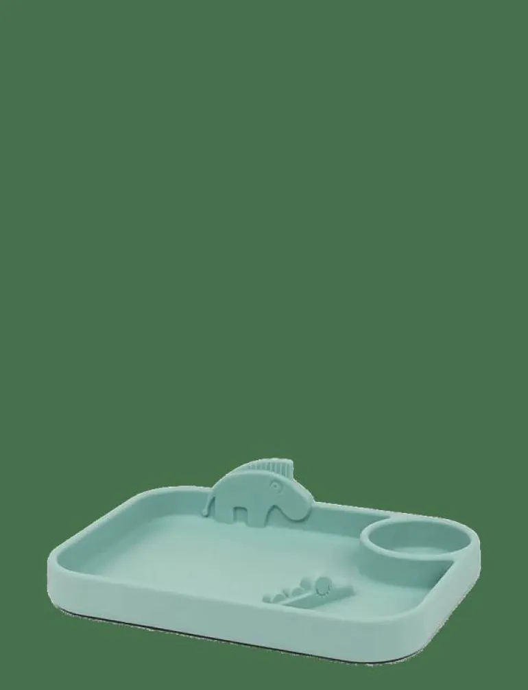 Peekaboo compartment plate Deer friends Blue - Serveringsset