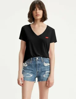 PERFECT VNECK CAVIAR JERSEY - T-shirts