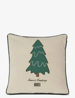 Pine Tree Twill Patch Cotton Velvet Pillow Cover - Kuddfodral