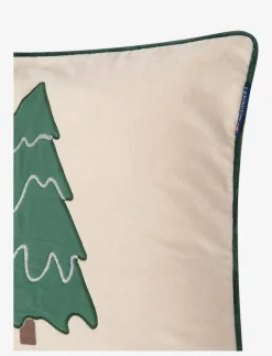 Pine Tree Twill Patch Cotton Velvet Pillow Cover - Kuddfodral