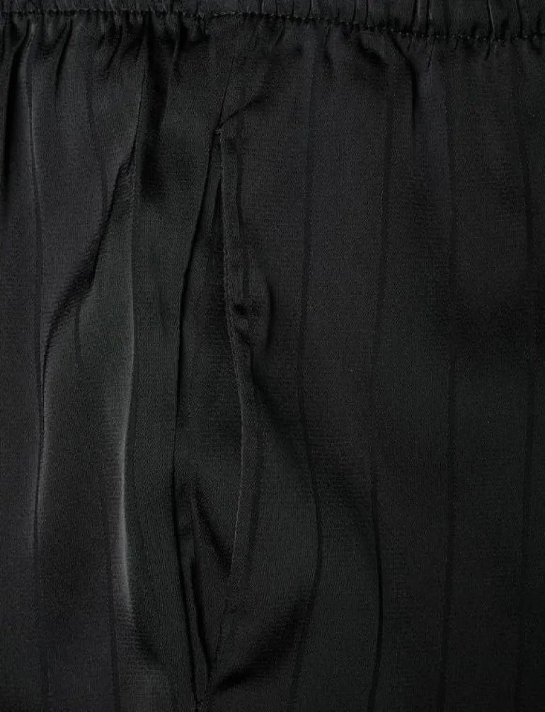 PJ LS SATIN PINSTRIPE - Pyjamas