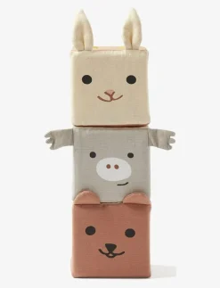 Play cubes textile EDVIN - Stapelbara klossar