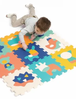 Play mat with animals (9 pcs) - Lekmattor